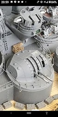 おおすみ型 ＆ ひびき級（1/350）組立キット Amazon | バンカースタジオ 1/350 日本海軍 四十口径 八九式 十二糎七