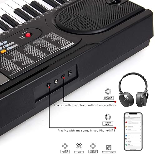 Miniatura 2 de Kmise Mini teclado de piano de 32 teclas pequeño teclado electrónico digital portátil con 30 canciones de demostración regalo musical para niños