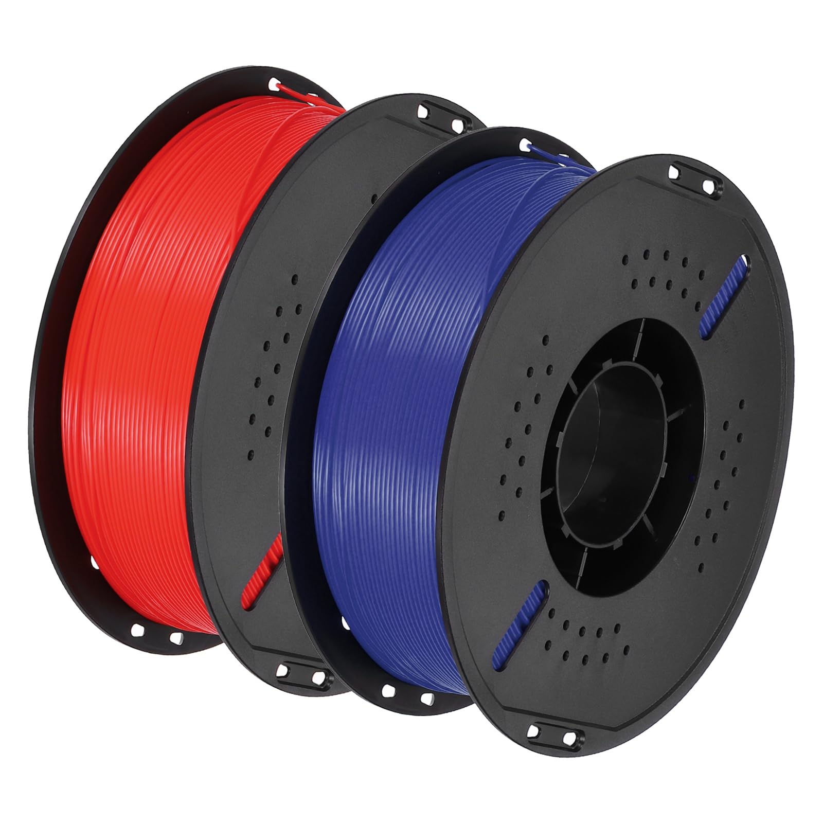 QUARKZMAN Filamento PETG Para Impresora 3D, 1.75mm 1KG Alta Precisión Resistente A La Humedad Super Tenacidad Filamento Brillante Rojo,Azul Para Impresoras 2 Pcs