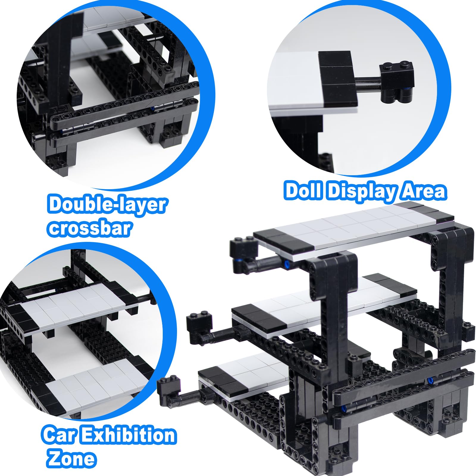 Display Ständer Kompatibel mit Speed Champion Cars (2 Pack), 3-Schicht Modellautoständer, für Autosammlung Display for Lego f1 Car 76917 76908 76918 76915 76914 76907 76901 76902 and More