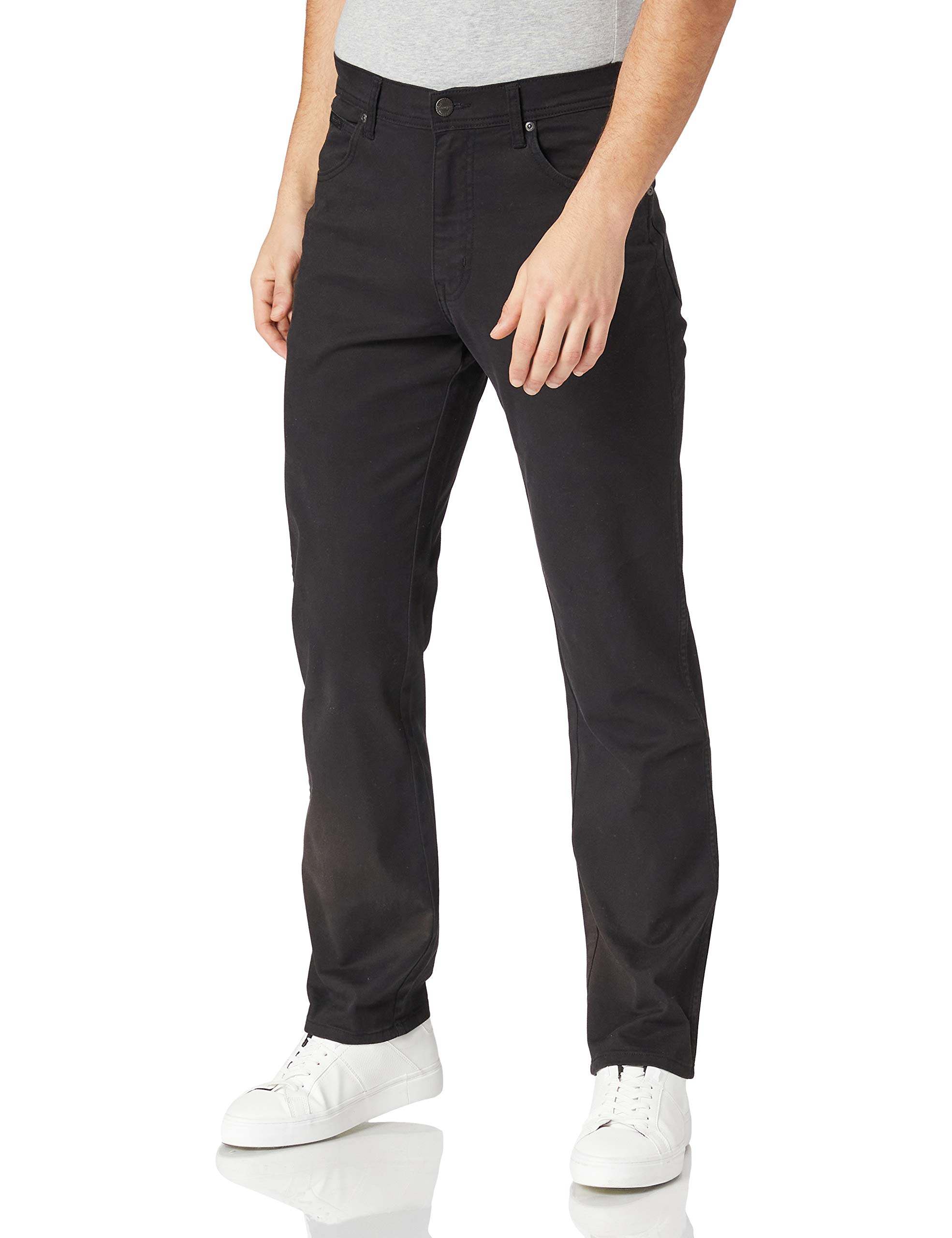 Wrangler Men's Texas Contrast Straight Jeans, Black, 30W / 32L