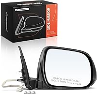 Vista 9 de A-Premium Espejo eléctrico para puerta del lado del conductor, compatible con Toyota Highlander 2008-2013, espejo retrovisor exterior plegable Blanco