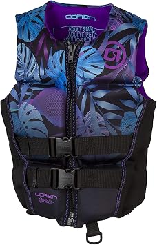 OBrien Womens Flex V-Back Neoprene USCGA lfie Jacket for Watersports, Boating, PWC, Swimming & Paddle