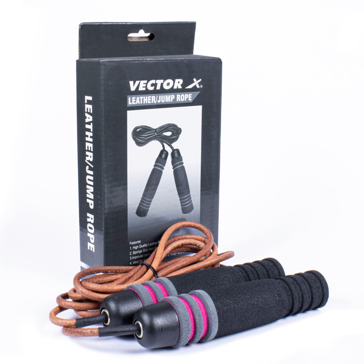 Vector X JF-1610 Leather Jump Rope (B098NR7Q2G) Amazon Price History, Amazon Price Tracker