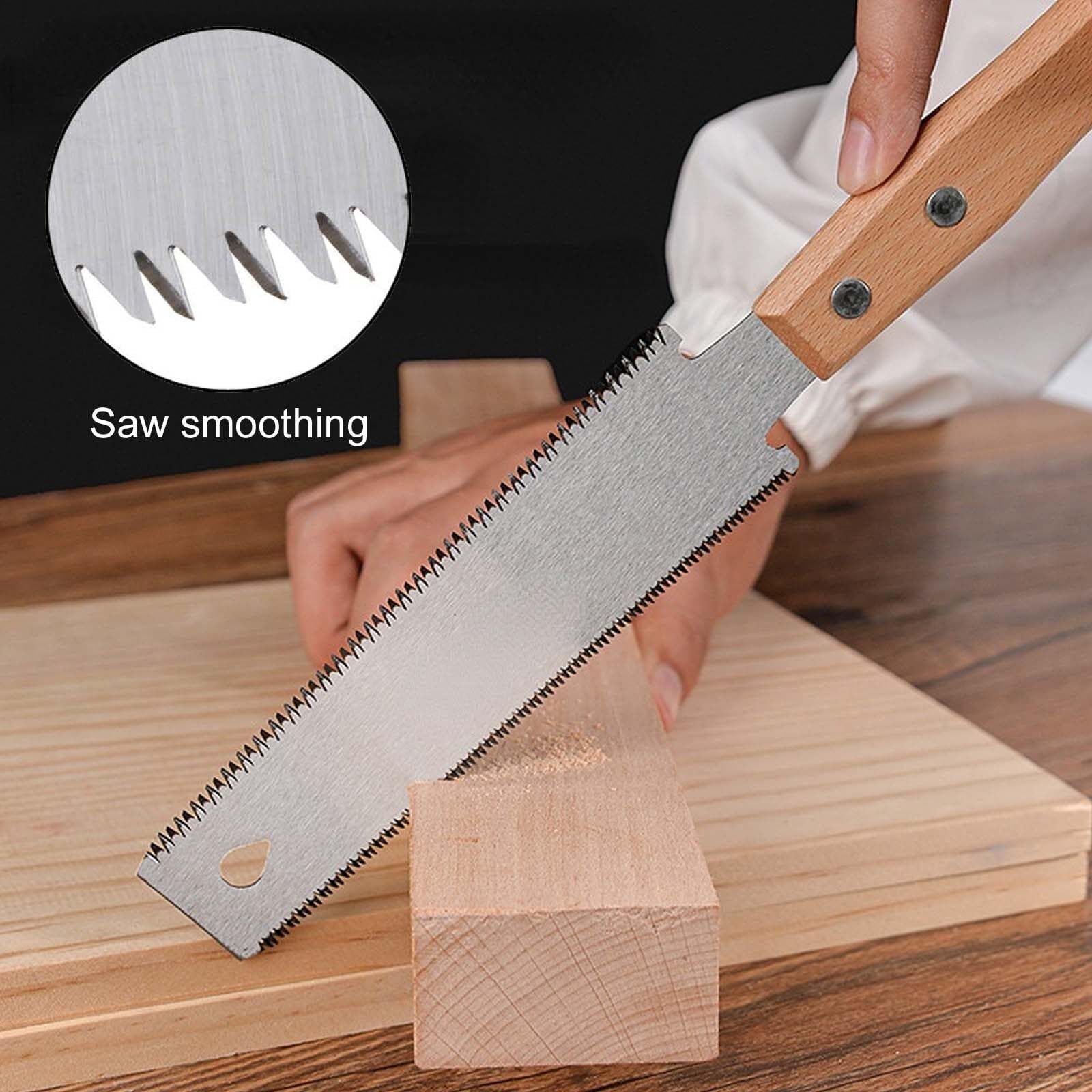 Sierra japonesa, sierra de mano de 150 mm, sierra de espiga, sierra de doble filo con mango de madera, sierra japonesa, sierra de mano de madera, sierra para el hogar, sierra ligera para cortes finos,