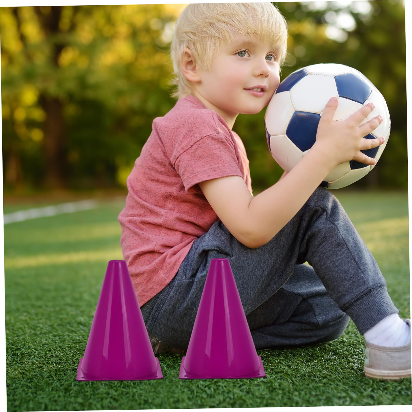Mikinona 40pezzi Coni per Allenamento Sportivo in Plastica Coni per Calcio e Basket per Agilità e Ostacoli Stradali per attività all e Indoor