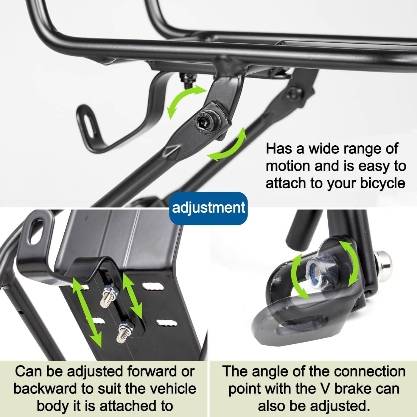 GORIX Bike Front Rack Carrier V Brake Aluminum Light Bicycle MTB