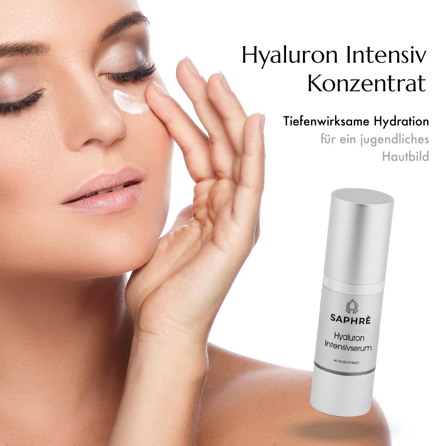 Hyaluron Intensivserum – Feuchtigkeitsbooster mit Kurz- & Langkettiger Hyaluronsäure, Panthenol & Xylitol – für Trockene & Reife Haut – 30 ml, Vegan