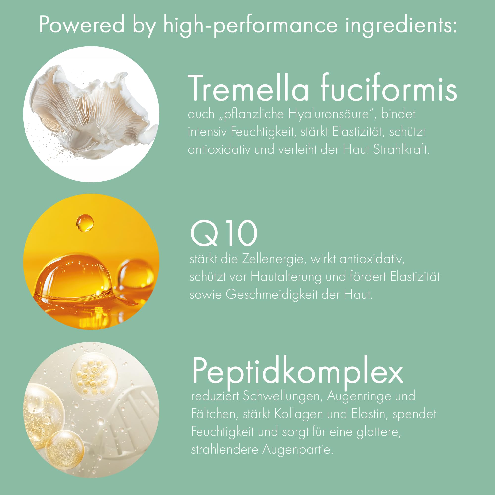 Malu Wilz LIFT & CONTOUR EYE SERUM – Anti-Aging Augenserum mit Peptiden, Q10 & Pfirsichkernöl, kühlender Keramik-Applikator, gegen Falten, Schwellungen & Augenringe, 12 ml, vegan