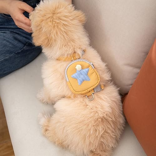 Miniatura 3 de Zerodis Juego de correa de arnés para mascotas, linda mochila para gato, chaleco para gato, correa, diseño a presión, arnés para mascotas, correa