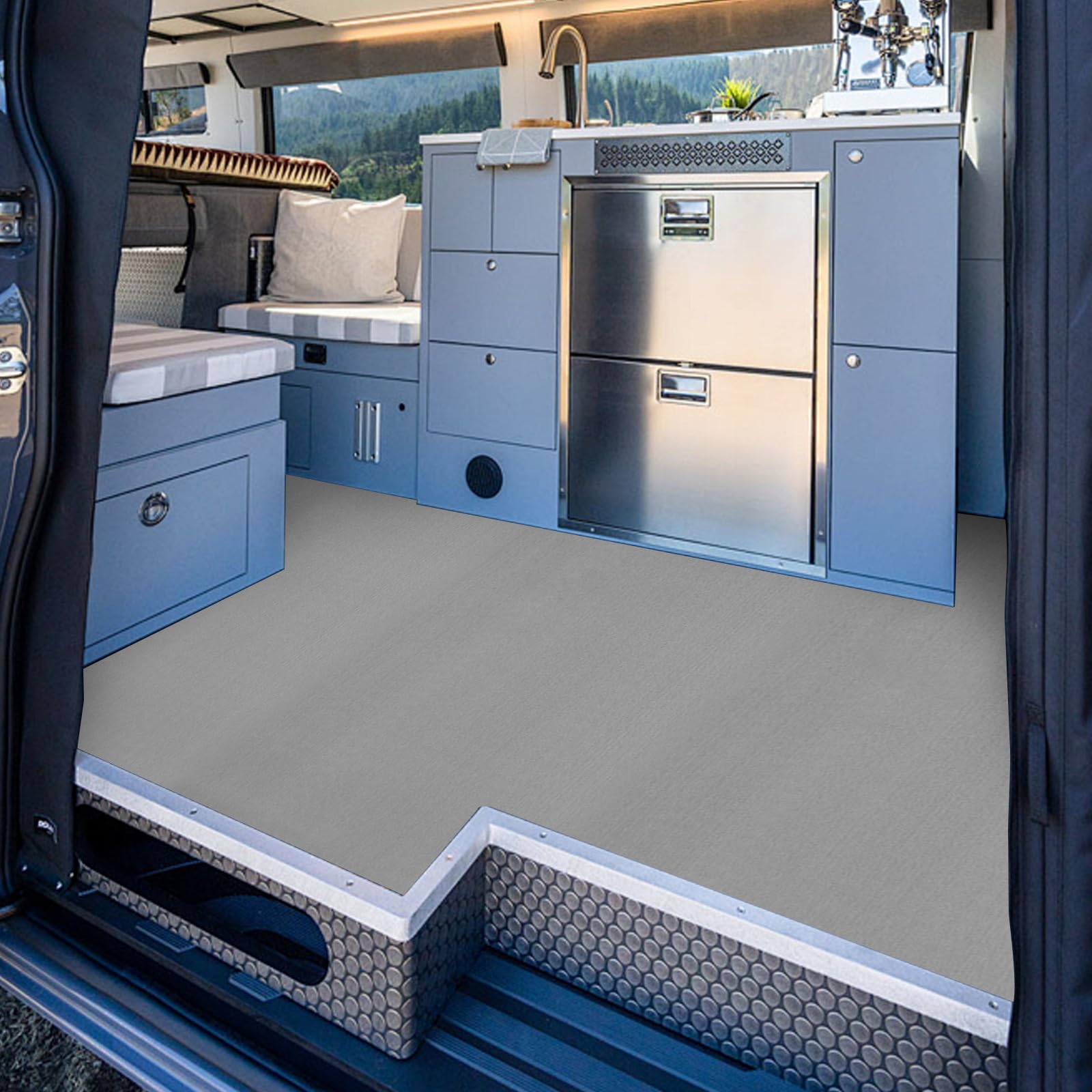 Bodenmatte für Yacht, Eva-Schaum, Boot, Yacht, Bodenteppich, Brücke, Auto, selbstklebend, grau, matt, Bootsbodenbeschichtung, für Boote, Yachten, Wohnmobile, Gartenböden