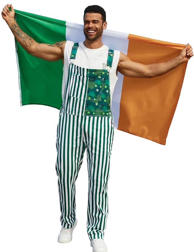 Bindefon Overalls for Men Work Bibs Coveralls Stretchy Romper Fashion Jumpsuit Festival Outfit