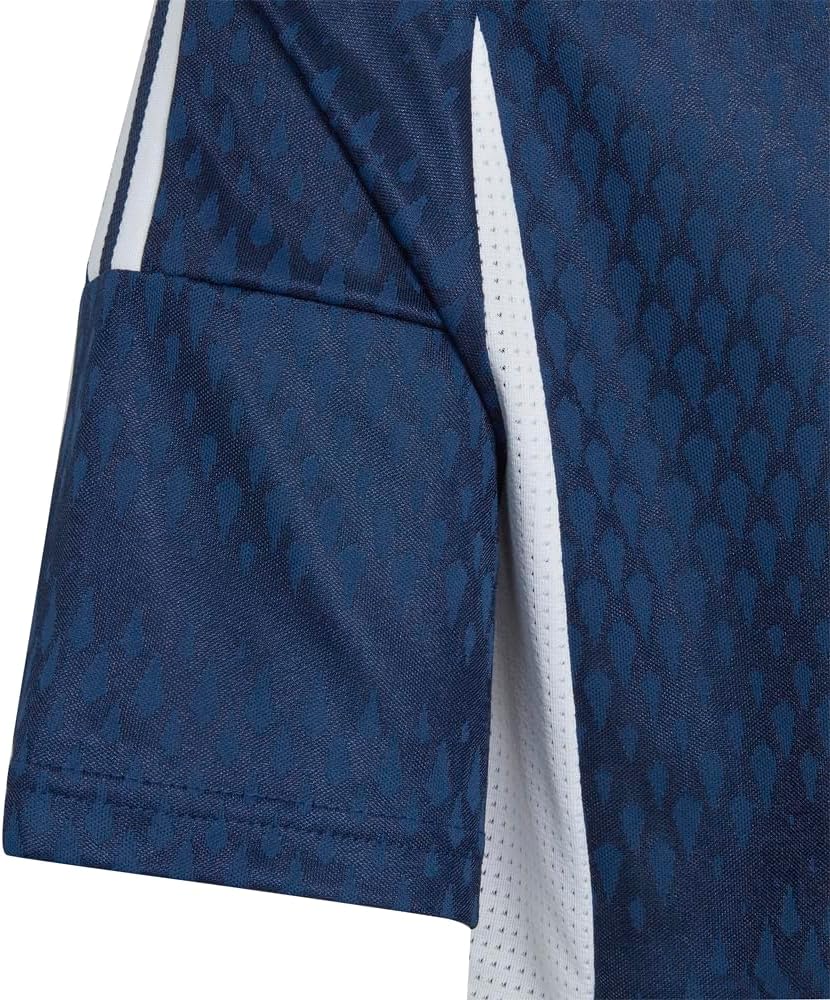 adidas Kids Boys Tiro23 Competition V Neck Short Sleeve Jersey Soccer Cleats Breathable - Grey - Image 5