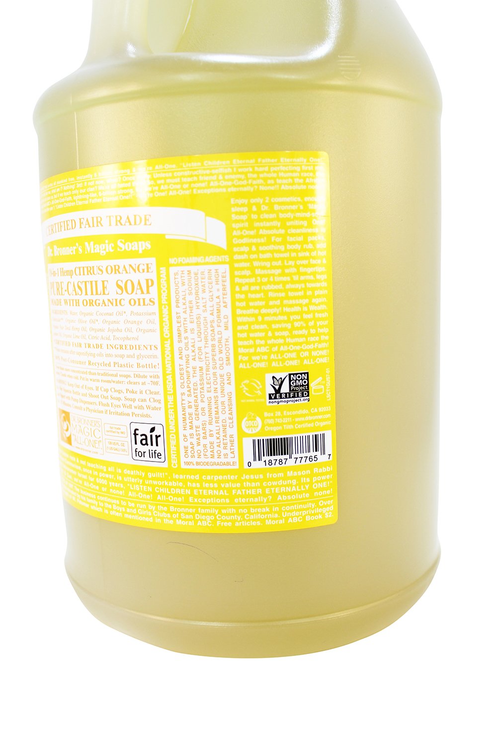 Dr. Bronner's Magic Soaps: Liquid Castile Liquid Soap, Citrus Orange 1 gal