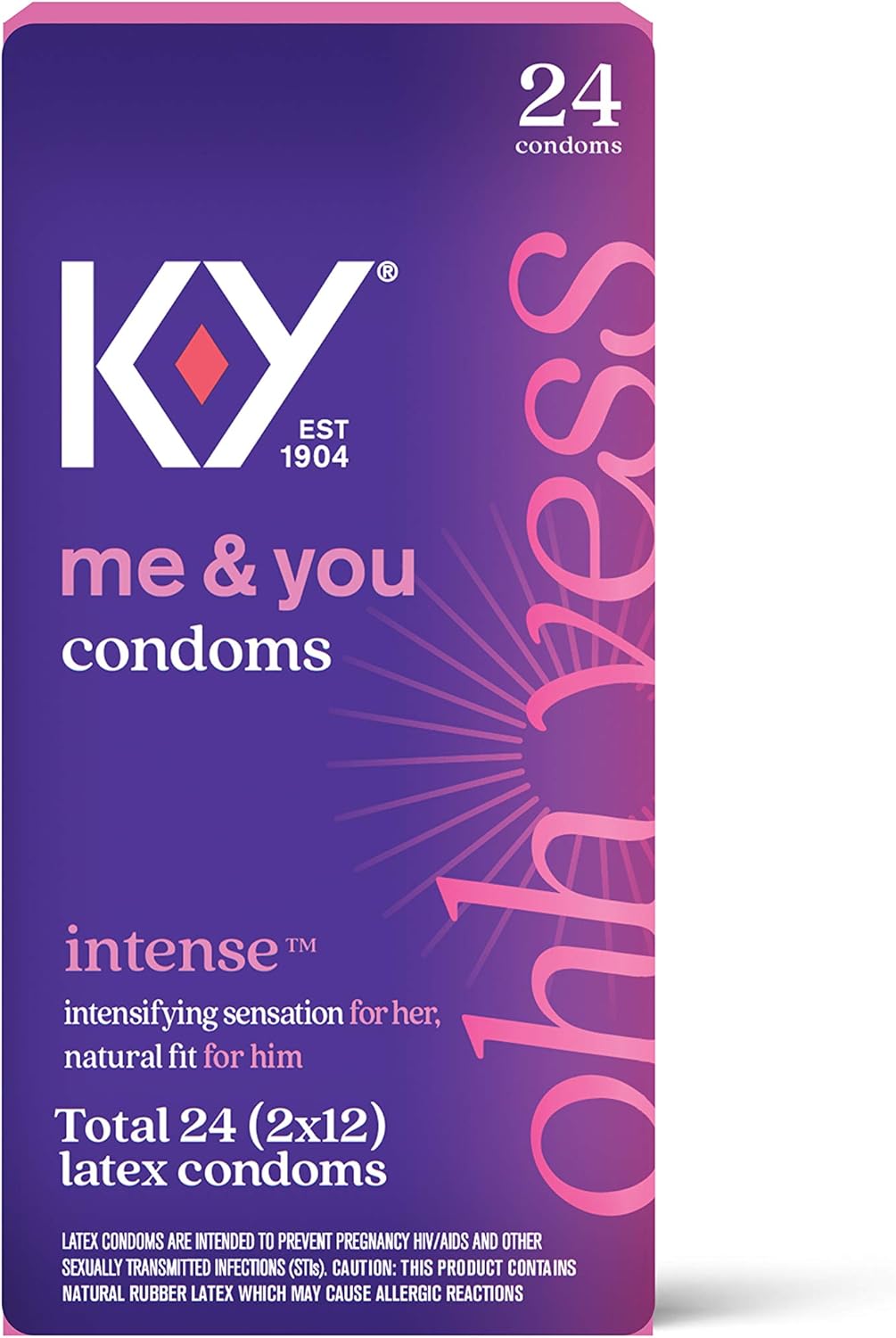 KY Me & You Intense Ultra Thin Latex Condoms Water Based Lube