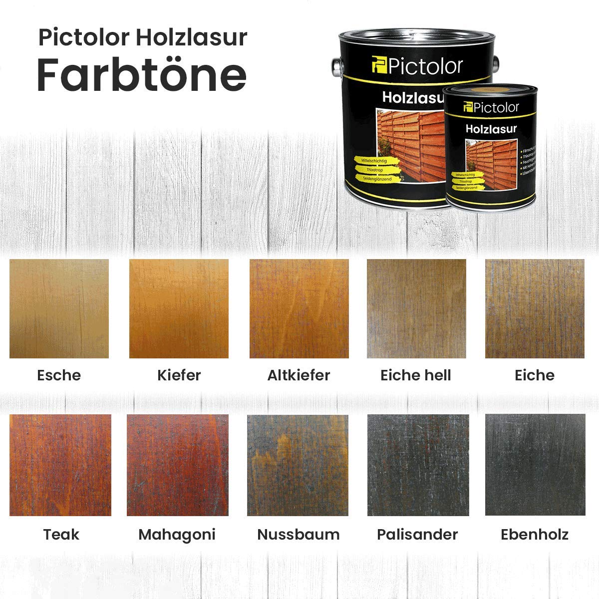 Pictolor Holzlasur 2,5 Liter Kiefer