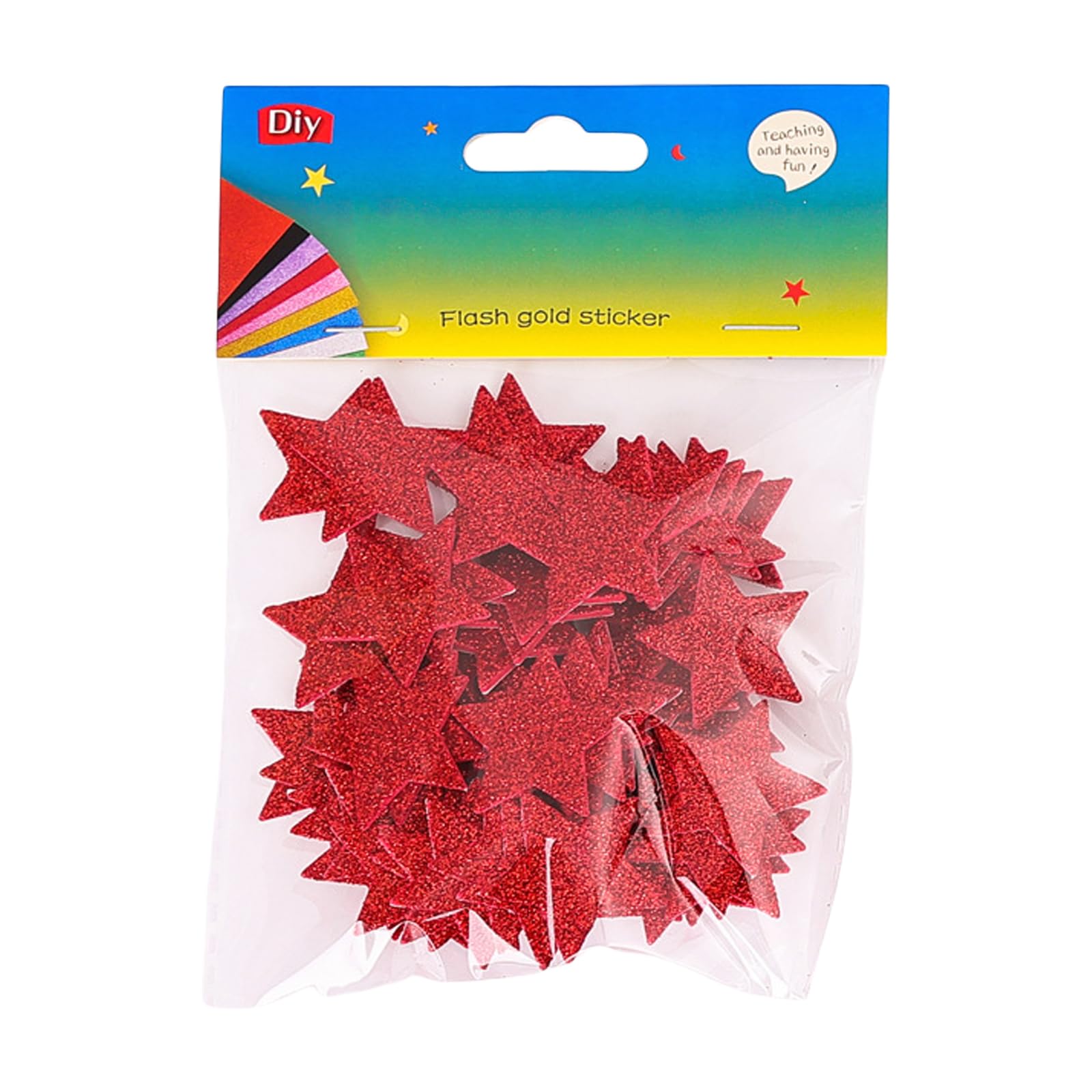 of 60 Sparkling Sticker Star Shape Glittering Sticker Adhesive Star Teacher Reward for and Decoration Party Decorations