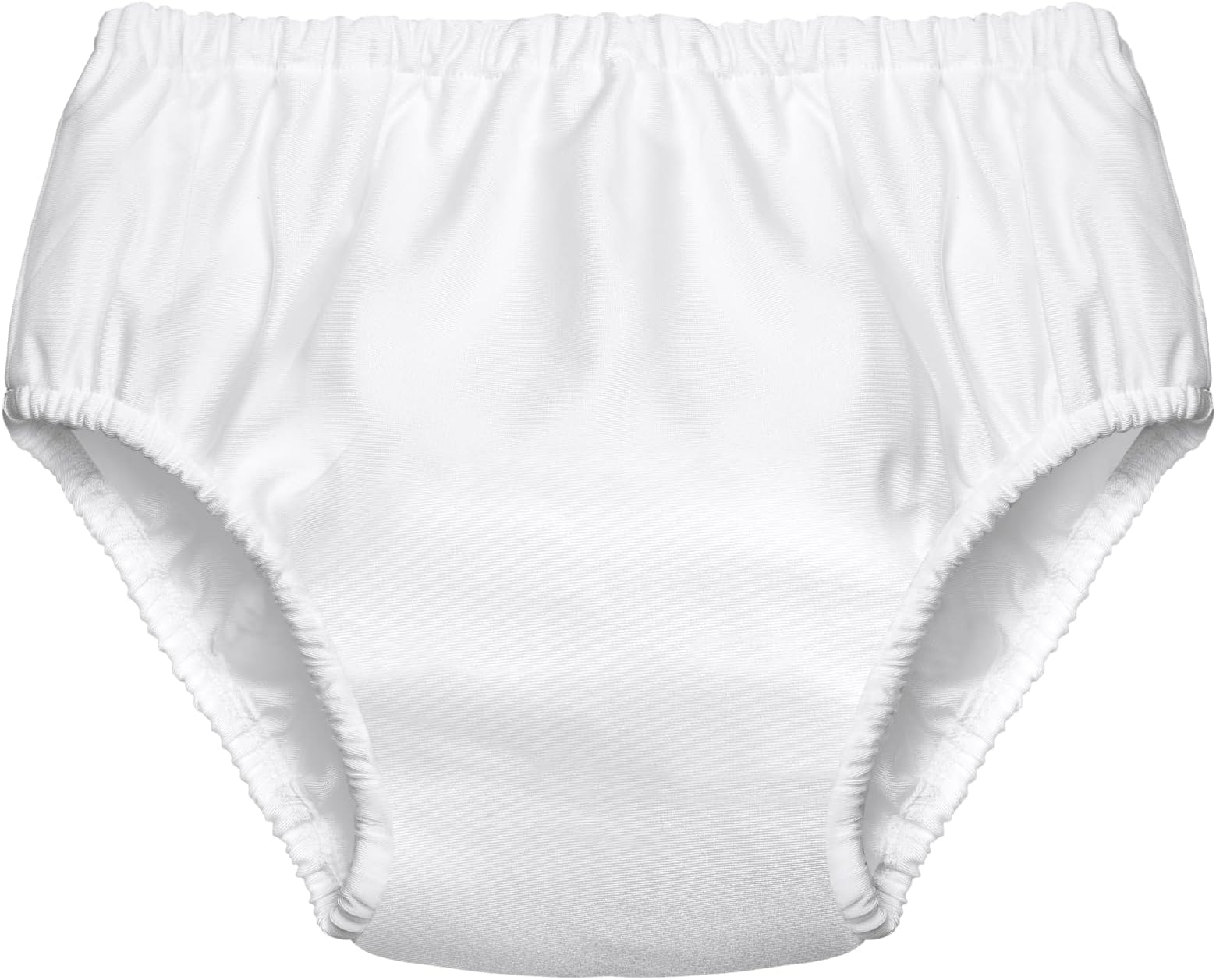 Amylove Swim Diaper Cover for Adult Reusable Diaper for Pool Washable Leak Resistant Waterproof Adult Pull on Cover Pants(White,1 Piece)