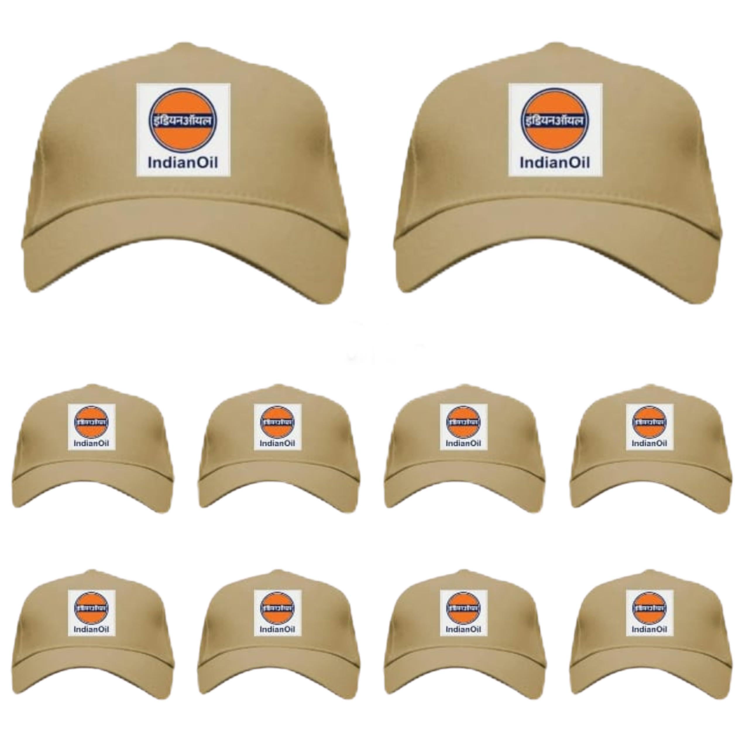 Pragati Textile Indian Oil Cap Khaki Free Size Baseball Cap Cotton (Pack of 10)(Free Size)-image-37