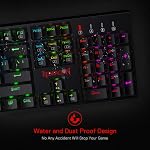 Redragon K582 SURARA RGB Clavier de jeu, 104 Clavier mécanique à clé N-Key encastré en ligne & Switches Rouge tranquilles, conception ergonomique et actionnement rapide pour le dactylographie et le jeu