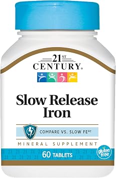 21st Century Slow Release Iron Tablets, 60 Count