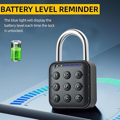 Miniatura 4 de Candado de combinación cerradura de combinación con código de 6 dígitos, candado digital con entrada sin llave, cerradura de aleación de zinc