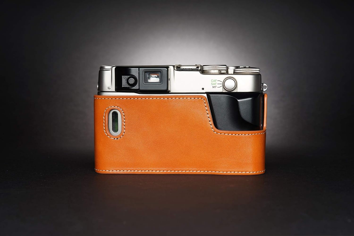 Contax G2 Case, BolinUS Handmade Genuine Real Leather Half Camera Case Bag Cover for Contax G2 Camera with Hand Strap (Yellow)