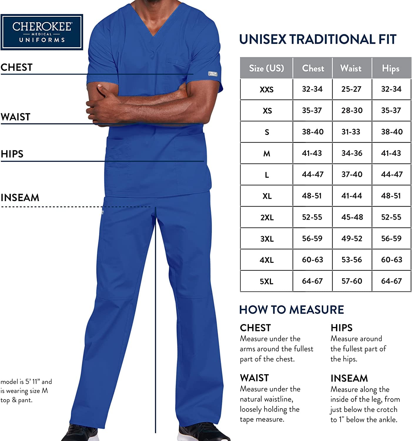 Cherokee Abrigo de laboratorio unisex grande de 40 pulgadas