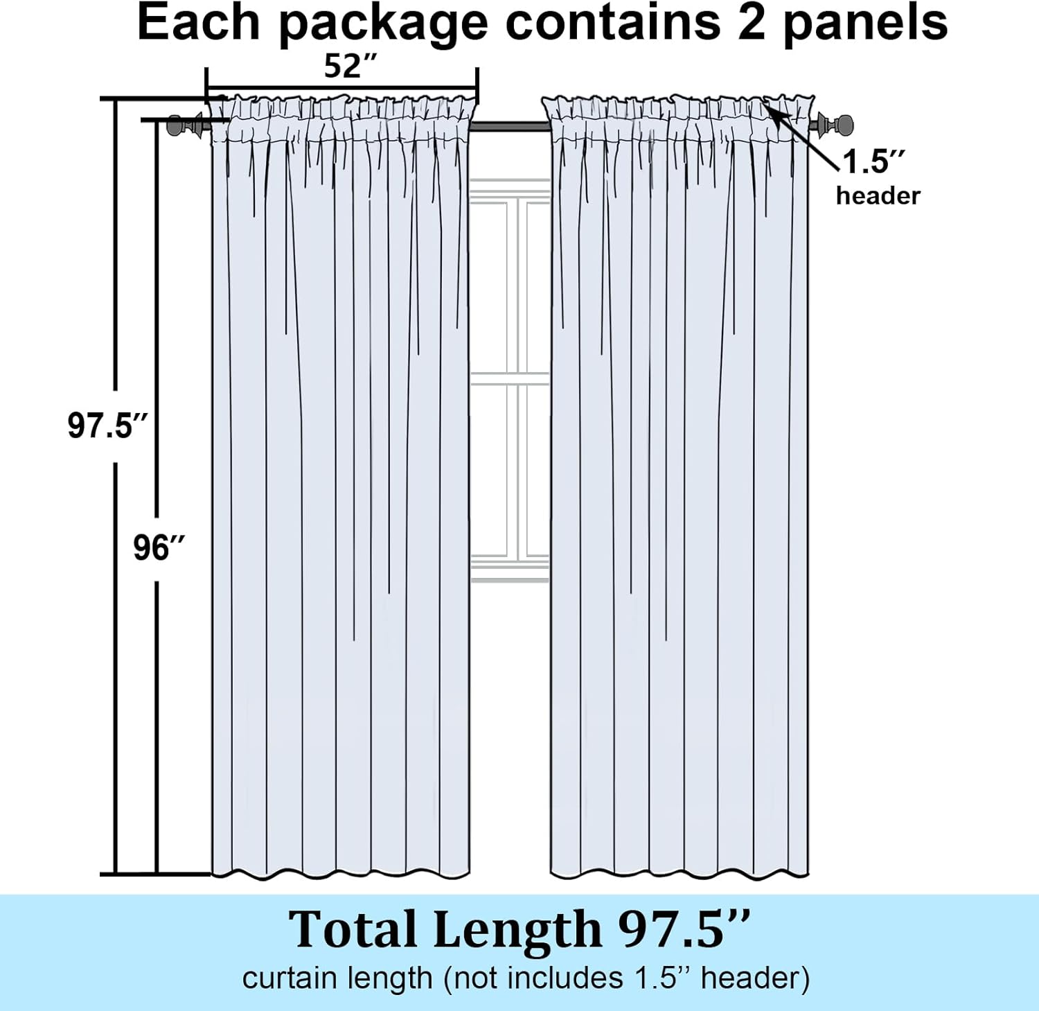 Simplebrand Semi Sheer Gold Curtains 96 Inches Long 2 Panels, Light Filtering Geometric Jacquard Clip Textured Sheer Curtains for Living Roon，Modern Elegant Window Curtains Drapes，52x96 inch