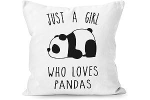 Liosei Just A Girl Who Loves Pandas Throw Pillow Cover