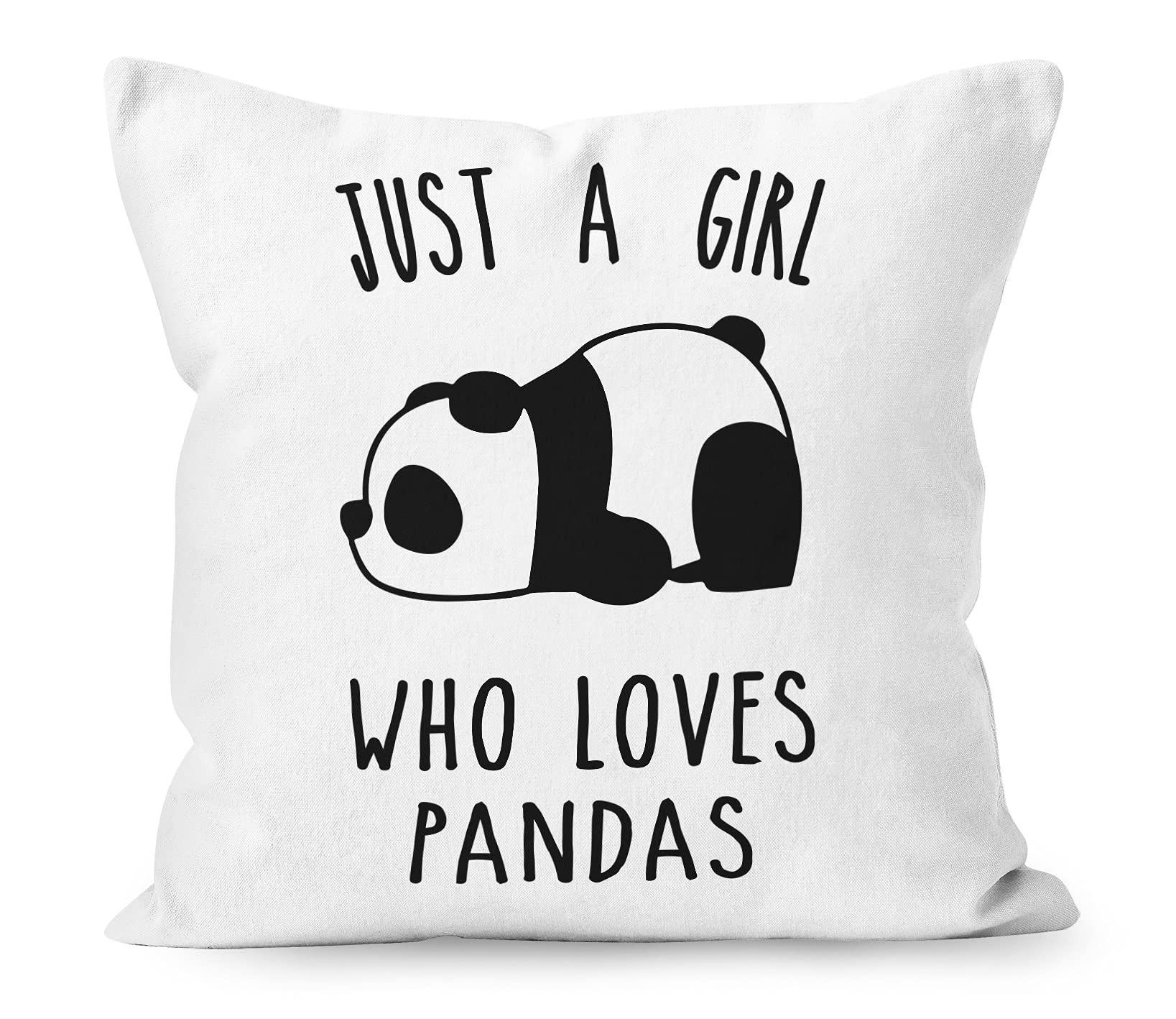 Panda Bear Throw Pillow Cover - 18 x 18 Inch, Panda Lover Gifts for Home Decor