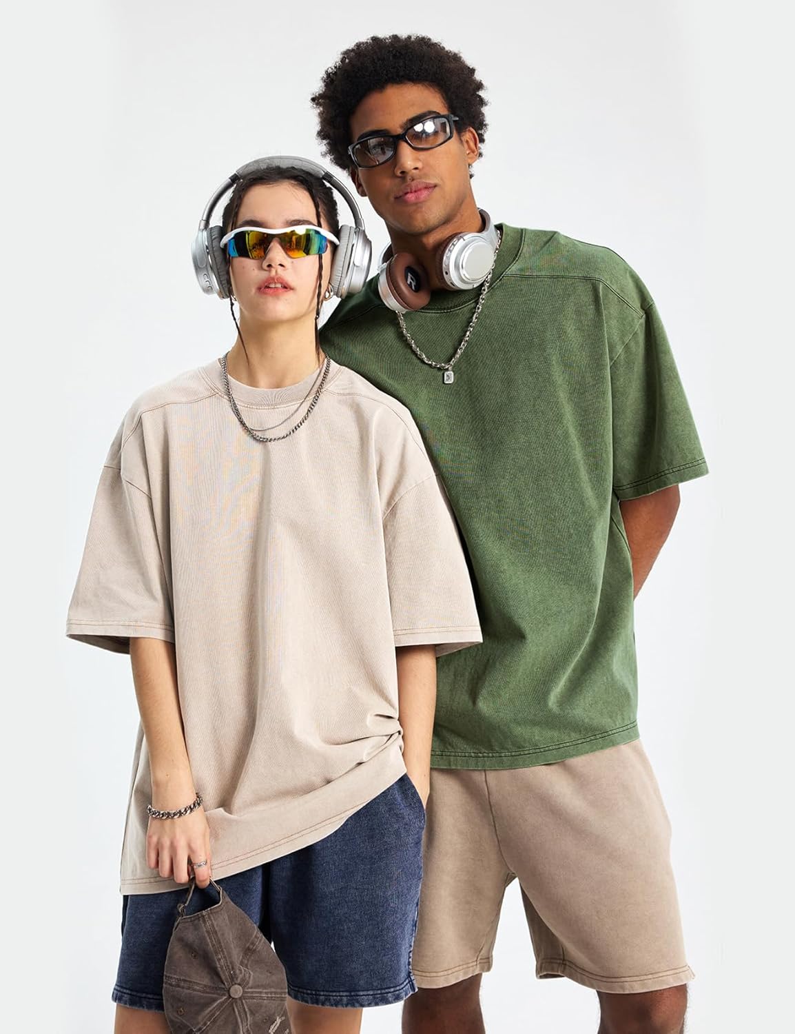 Arssm Oversized Tshirts for Men Acid Wash Loose Fit Vintage Cotton Heavyweight T Shirts Baggy Tees - Image 3