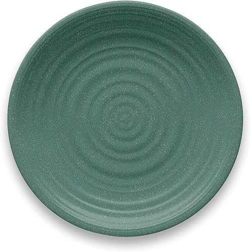 Vista 4 de Abode Homewares TarHong Planta Artisan Solid Salad Plate, 8.5", Planta (Majority Plant Based with Melamine Binder), Shatterproof, Indoor/Outdoor