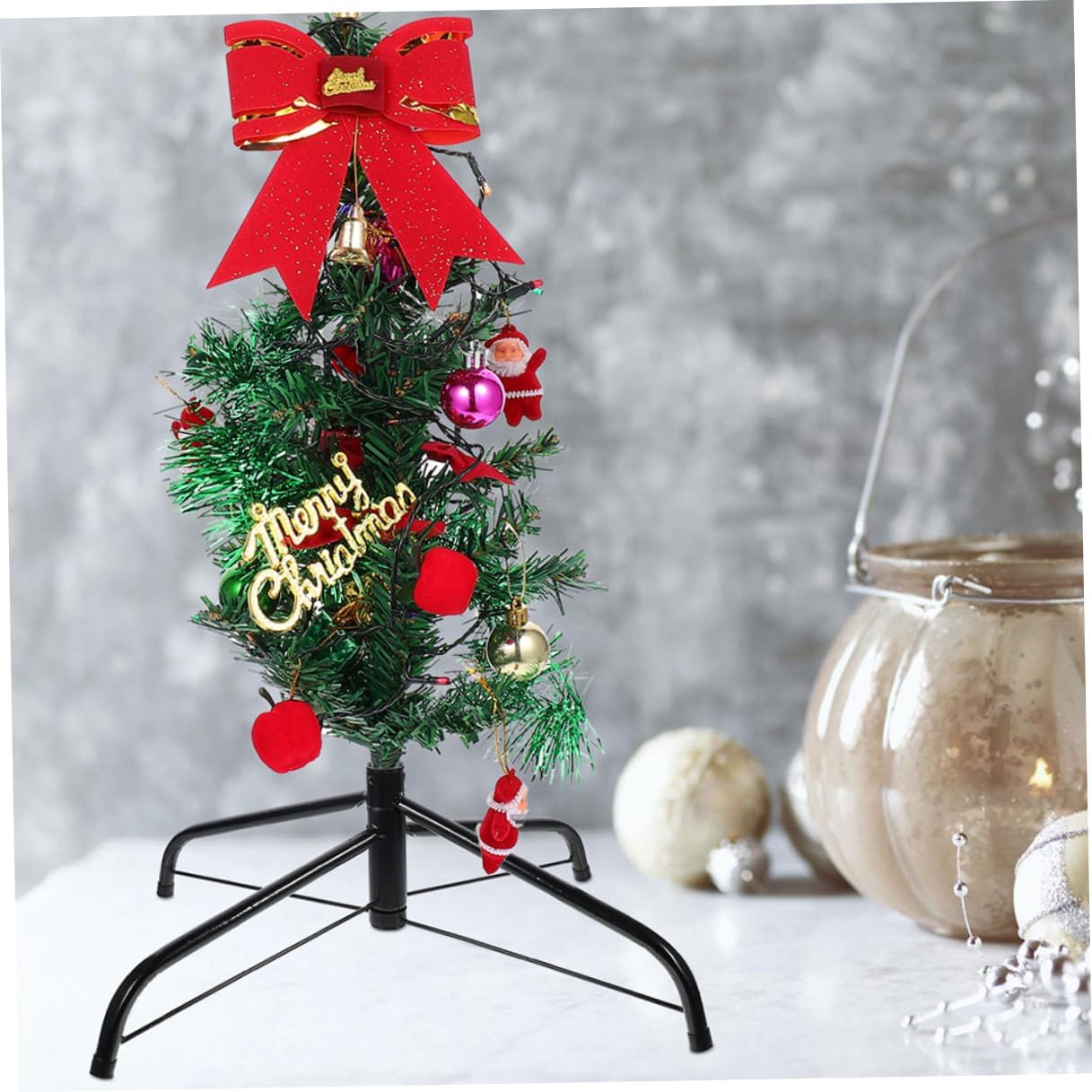 Christmas Tree Stand Metal Base Set 40cm and 35cm Xmas Tree Holder Brackets Sturdy Support for Indoor Holiday Decorations