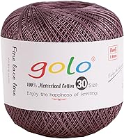 Vista 29 de Golo - Hilo de ganchillo tamaño 30, hilo de colores para hacer encaje 310