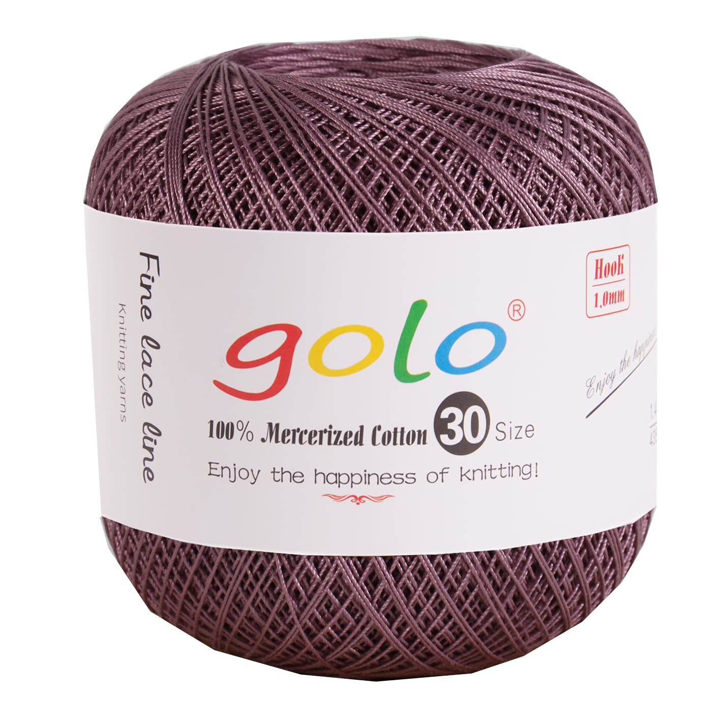 golo Crochet Thread Size 30 Yarn for Hand Knitting Purple 165