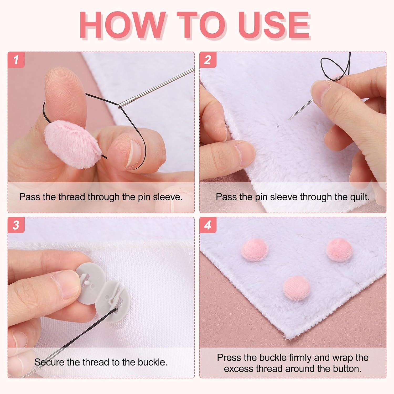 uxcell 24Pcs Duvet Clip, Double-Sided Cotton Quilt Fasteners with Hook Device Comforters Duvet Holder for Quilts Blanket Pillows Cushions Curtains, Pink/Blue/Gray