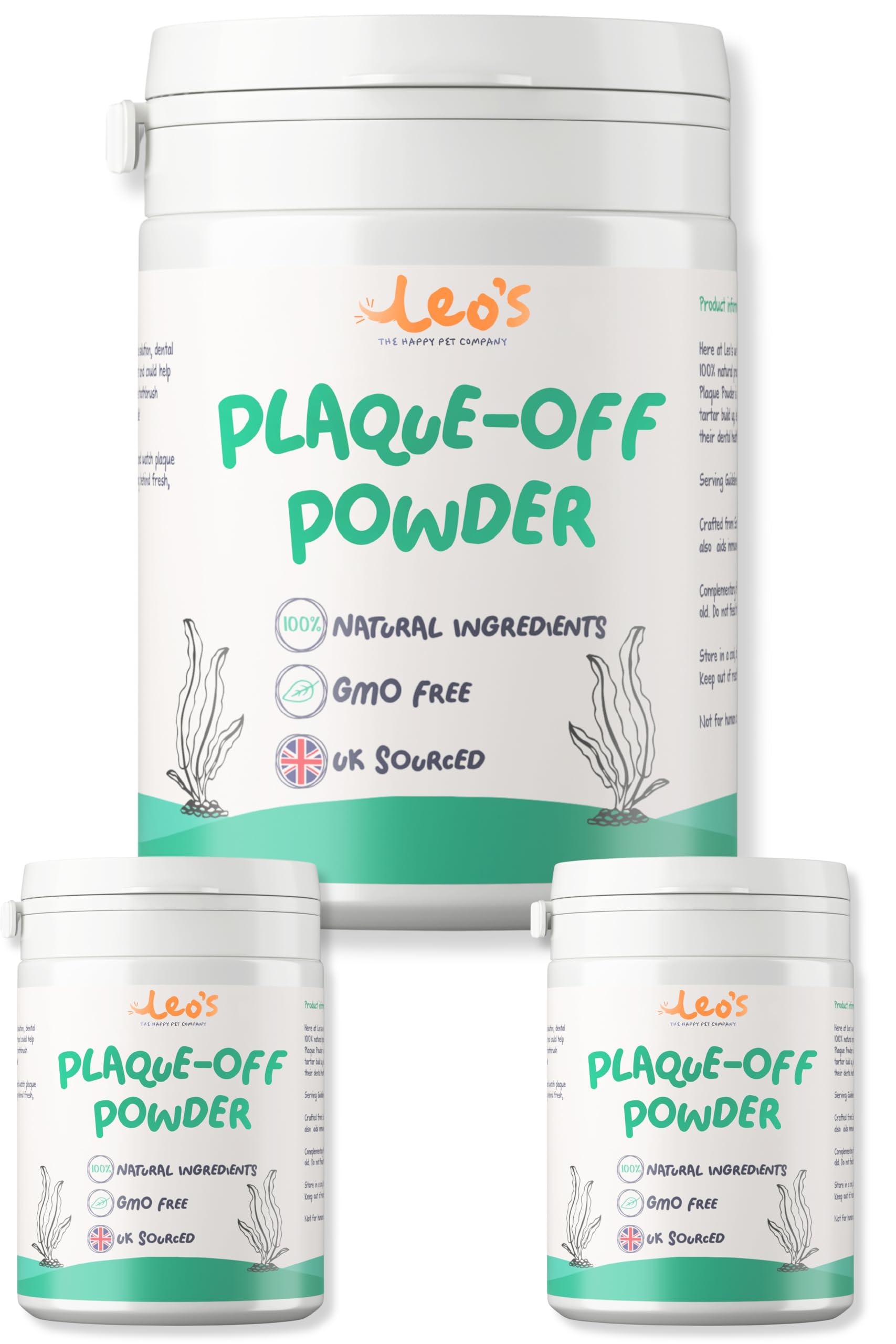 Leo's Plaque Off Powder For Dogs & Cats | 200g | Pet Teeth Cleaning | Cat & Dog Breath Freshener Food Topper | 100% Natural | No Dog Toothbrush or Dog Toothpaste | Plaque Remover For Dogs & Cats — view 11