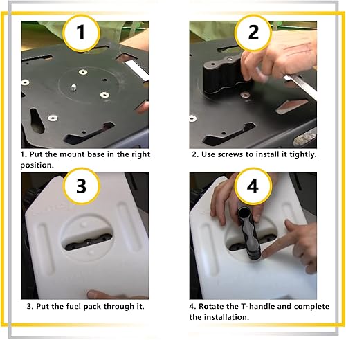 Miniatura 4 de RX-LOX-PM Cerradura de Montaje para Paquete, Montaje de Paquete con Bloqueo con Placa Base de Respaldo y 2 Llaves, Compatible con 1-3 Galones con