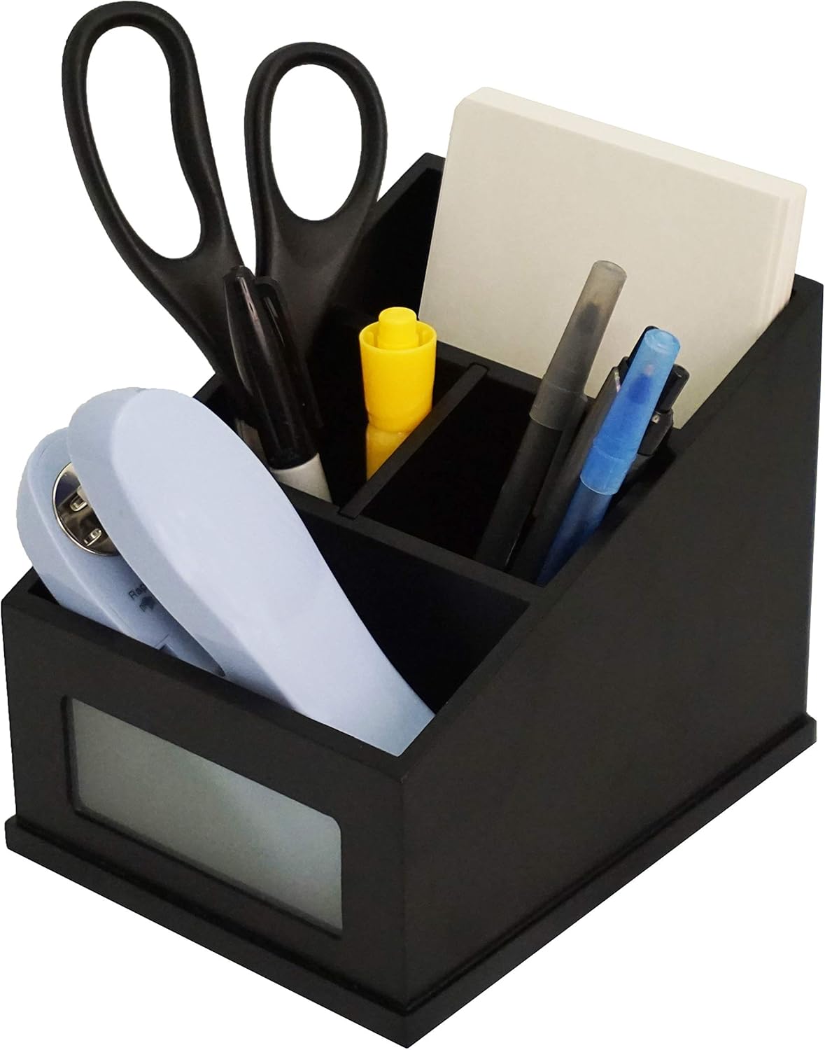 Victor 9538-5 Wood Desk Organizer, Desk Accessories Storage with Compartments -Perfect for Office Supplies, Makeup Brushes TV Remote Control Holder/Caddy Organizer for Electronics and Media Storage image 2 of 8 B07FXPC4SW