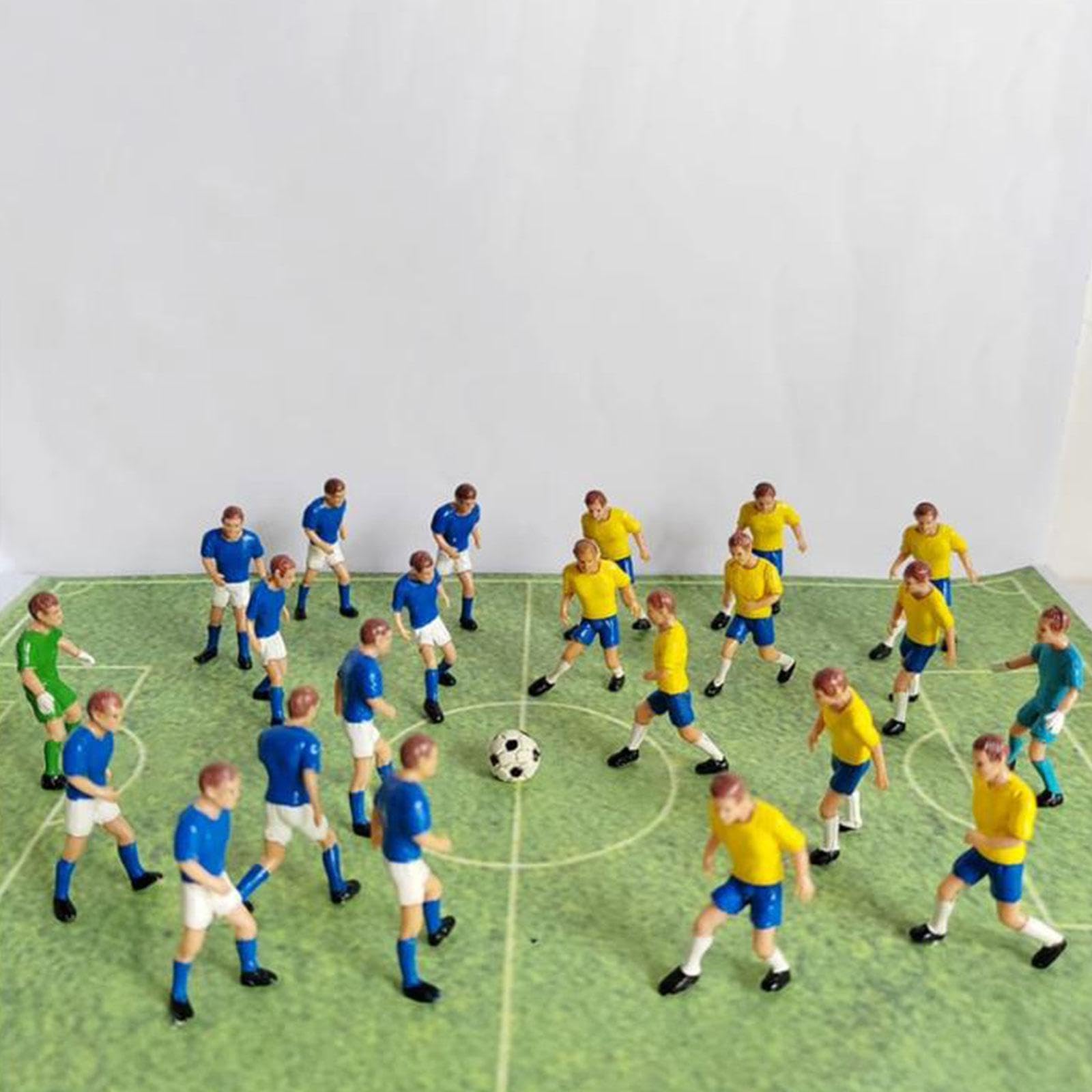 Lot de 22 Figurines Miniatures de Footballeurs, pour Diorama