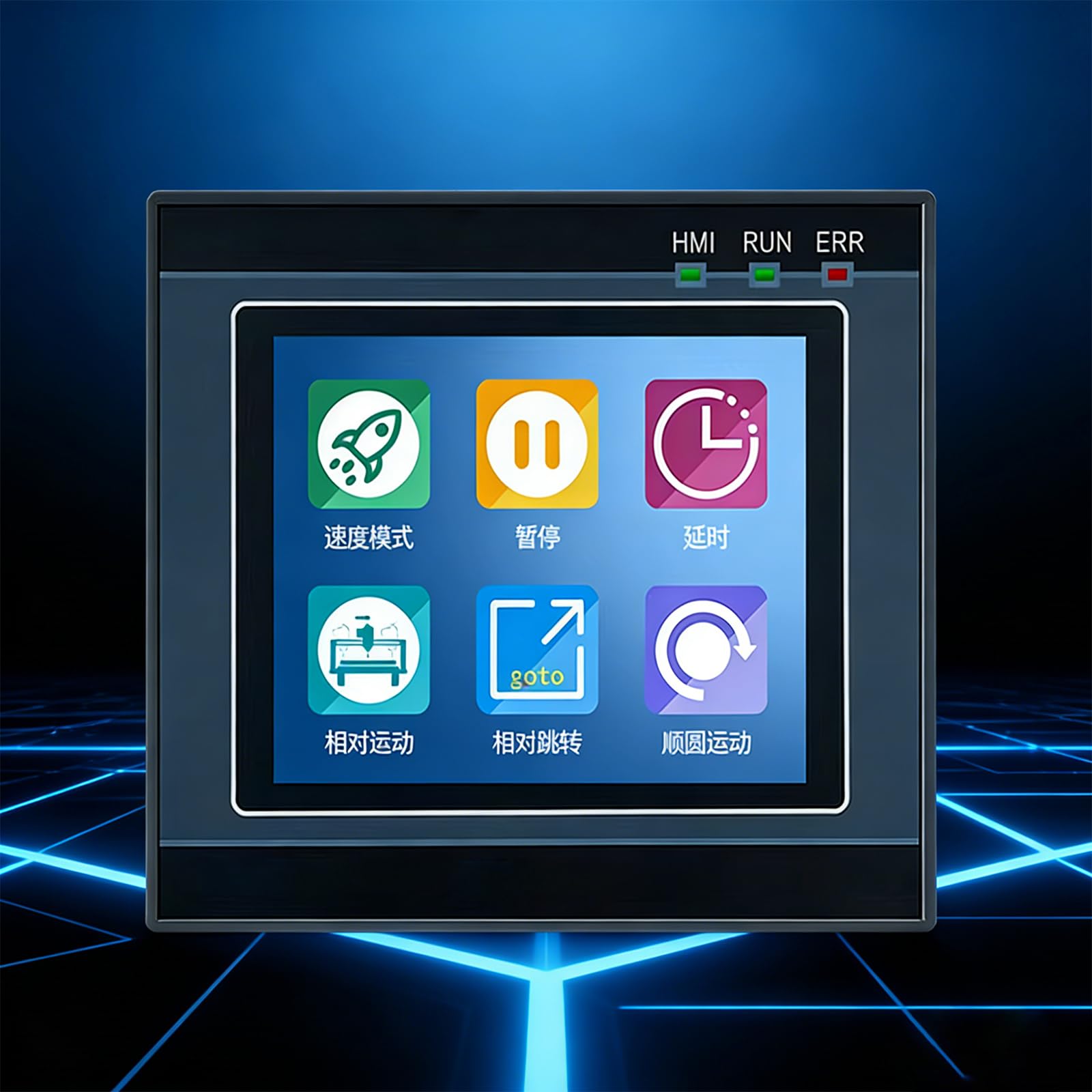 Pantalla controladora programable LCD fiable de 2.8 pulgadas con entradas NPN y salidas de relés para unidad de salida de transmisión de automatización