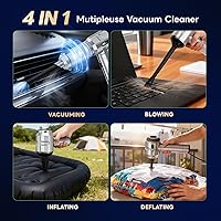 Vista 6 de 【Upgraded Version】Sycoodeal Car Vacuum Cleaner,Mini Portable Vacuum Cordless,25000PA Powerful Strong Cyclonic Suction USB Rechargeable Foldable