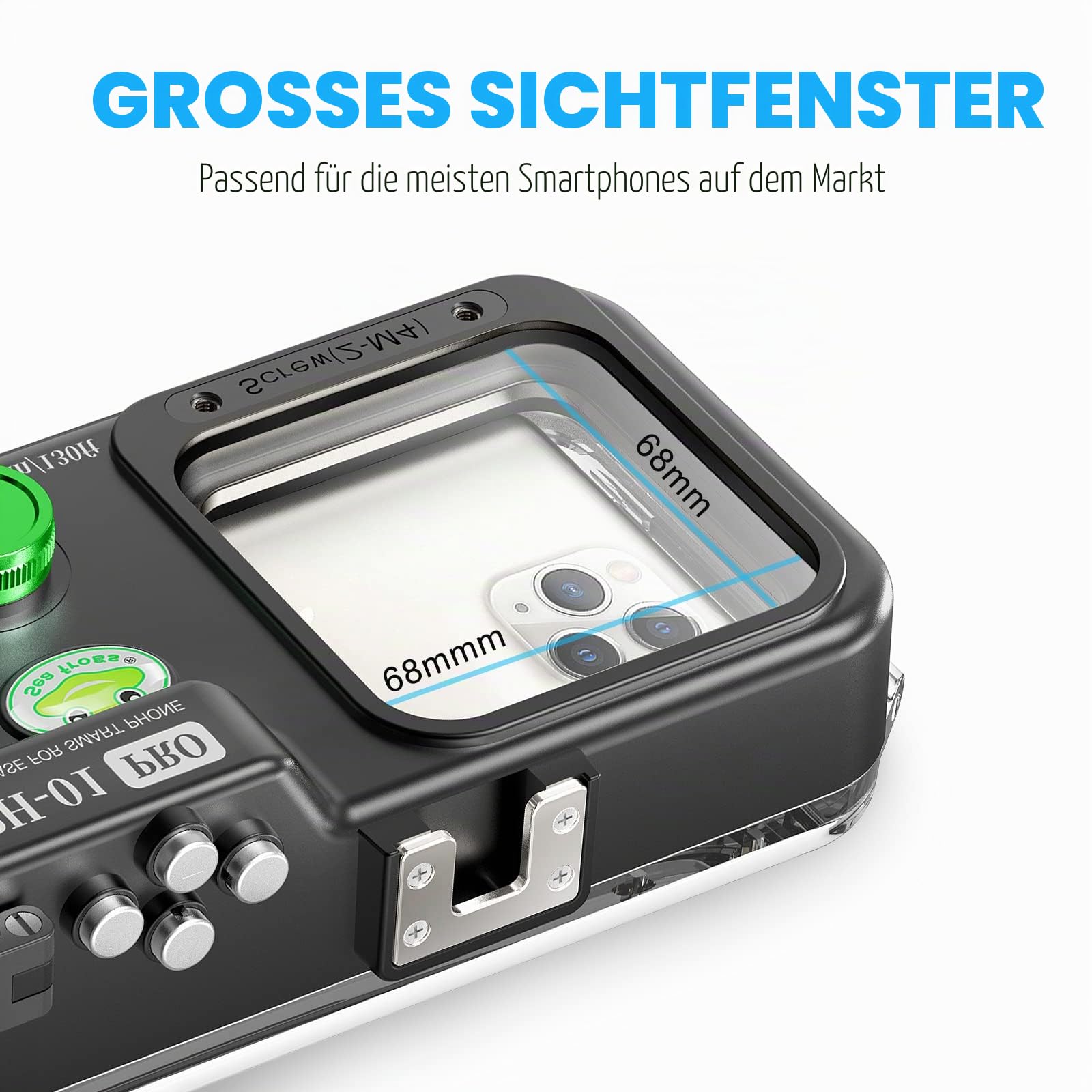 SF-PH-01 PRO Professionelles Unterwasser-Smartphone-Gehäuse, 40 m/130 ft wasserdicht, Universaltyp Kompatibel mit iPhone und Android (SF-PH-01 PRO-40m)