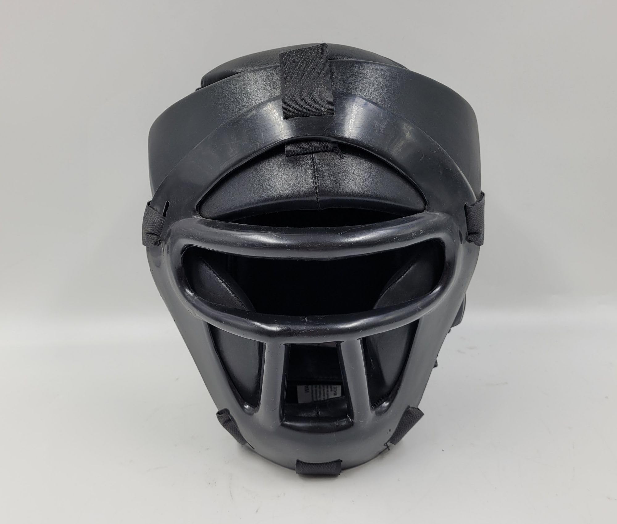 Woldorf Head Gear Leather Fixed Face Cage (Black, Large)