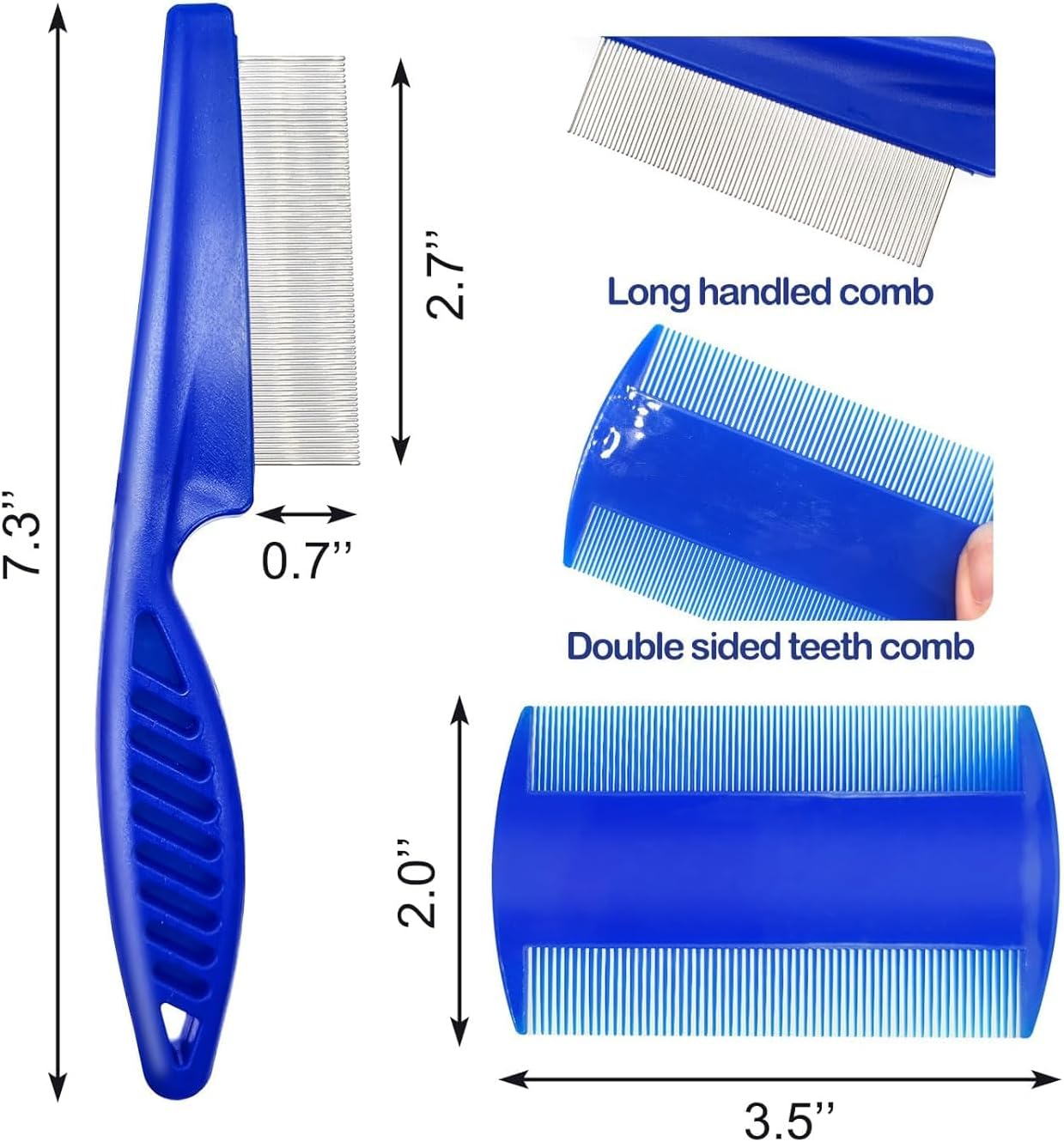 4-Pack Flea & Nit Comb, Double Sided Metal Teeth Comb for Head Lice & Tick Treatment, Suitable for Kids, Pets & Adults 3 71ztZuZTvWL. AC SL1500