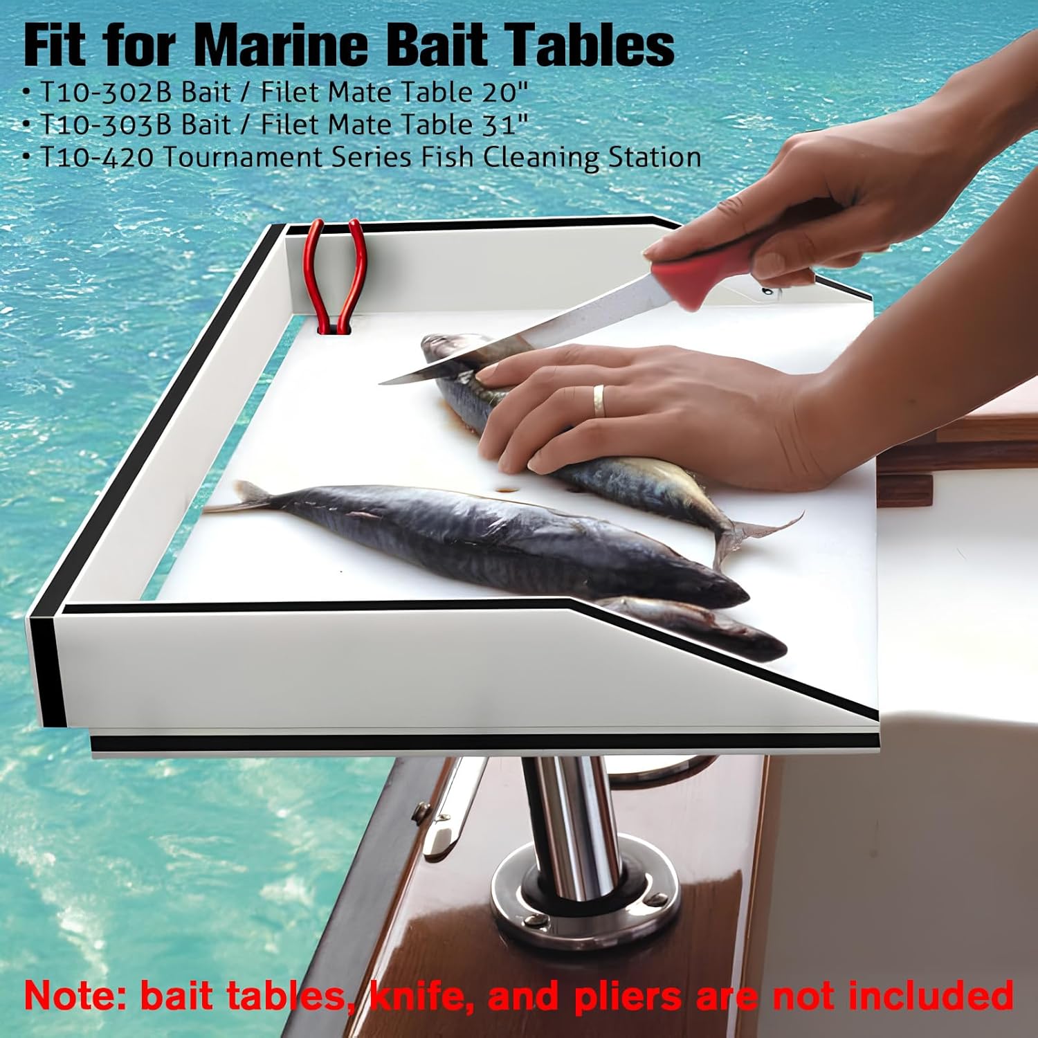 Boat Grill Mount Compatible for Rectangular Grill,Rod Holder Mount,for Boat Cutting Board/Bait Cutting Board/Fillet Table