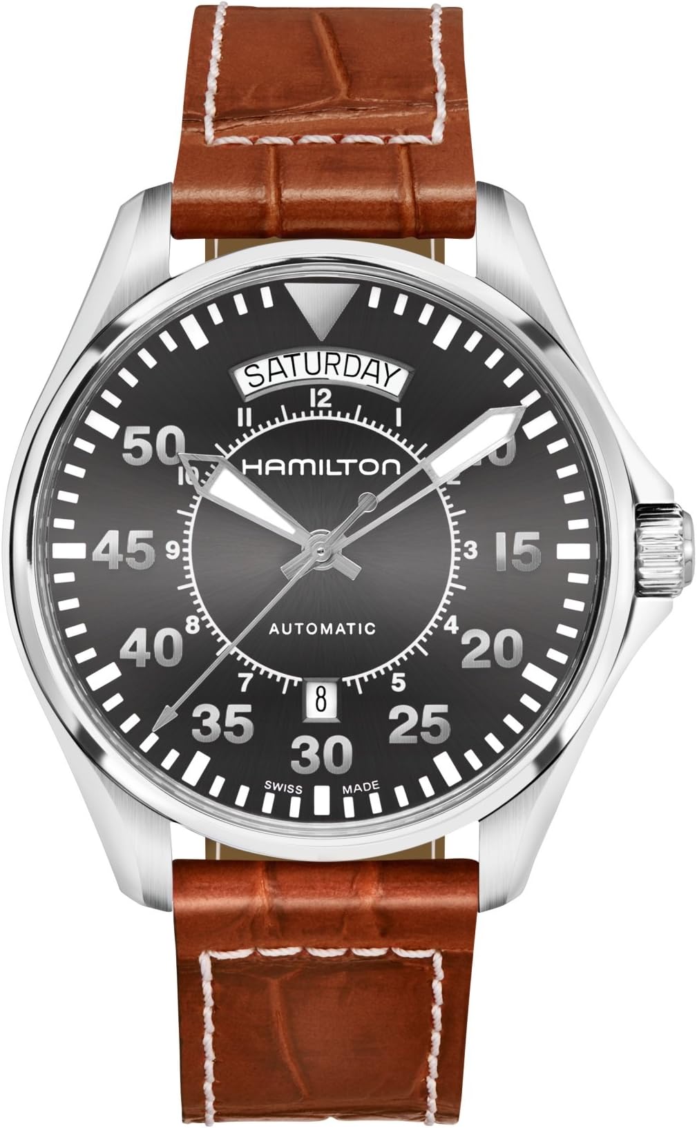 Hamilton Khaki Aviation Automatic Grey Dial Men's Watch H64615585