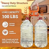 Vista 3 de Paquete de 2 bolsas de comestibles con asa para bolsas de plástico, cada una tiene capacidad para 100 libras, duradera, multiusos, resistente