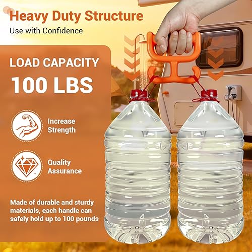 Miniatura 3 de NFETLLD Paquete de 2 bolsas de comestibles con asa para bolsas de plástico, cada una tiene capacidad para 100 libras, duradera, multiusos,